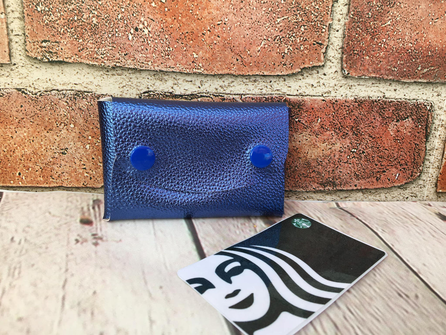 Pillow Pouch Blue Metallic