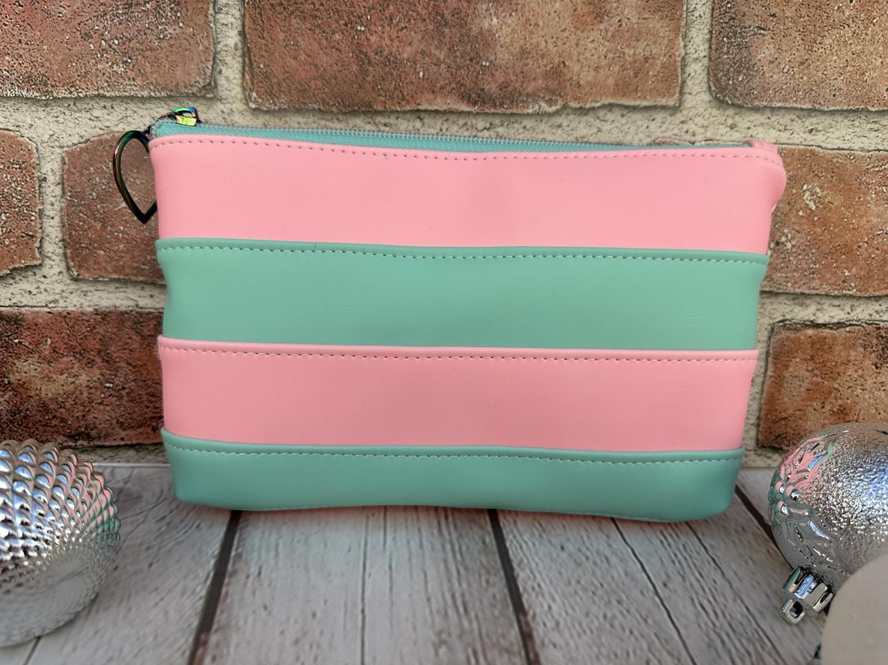 Cecilia Pink and Aqua Stripes