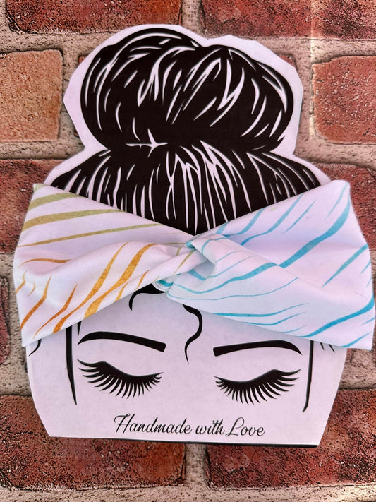 Faux Knot Headband Fruit Stripes