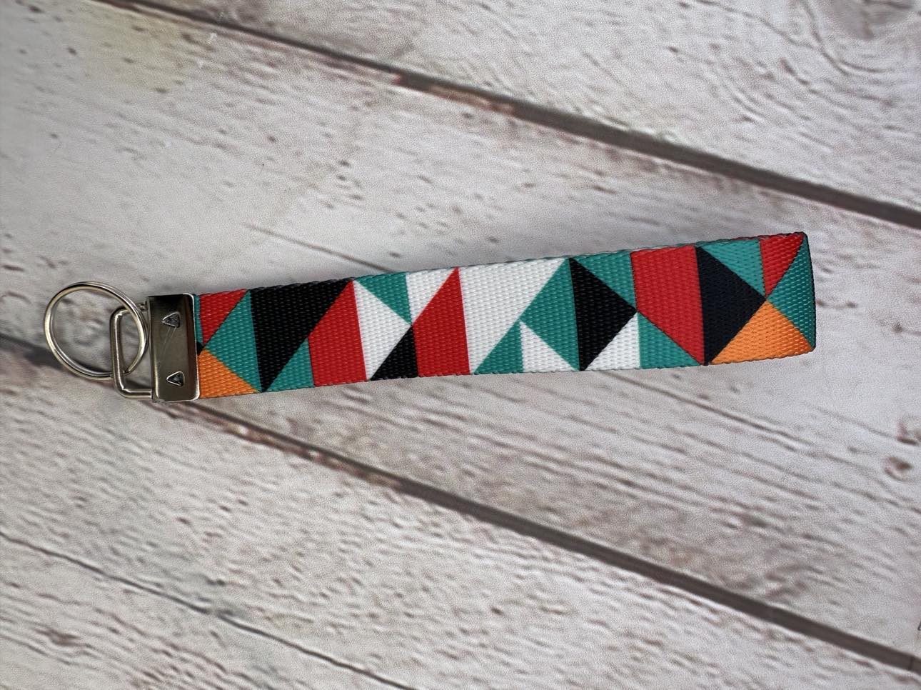Key Fob Wristlet Triangles