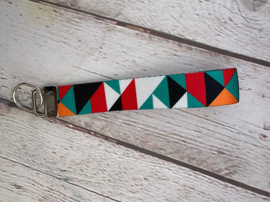 Key Fob Wristlet Triangles
