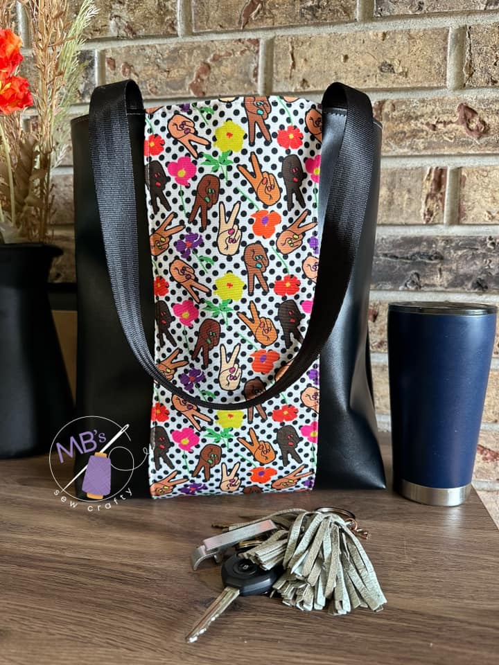 Tuesday Tote Peace Sign Polka Dots
