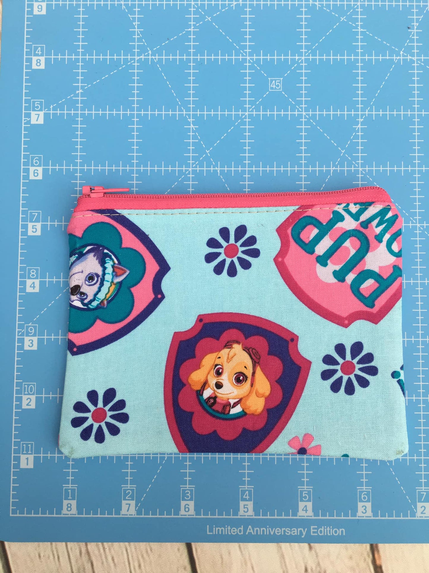 Simple Zipper Bag Dogs With Jobs Badges and Flowers